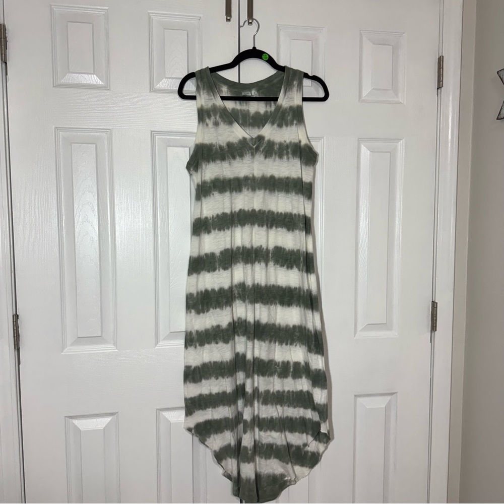 GAP Light Green and White Tie Dye Dress Size Small